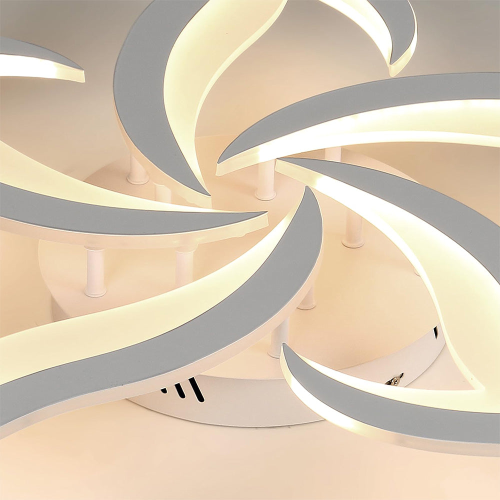 Modern Flower Shape Iron LED Ceiling Light For Bedroom