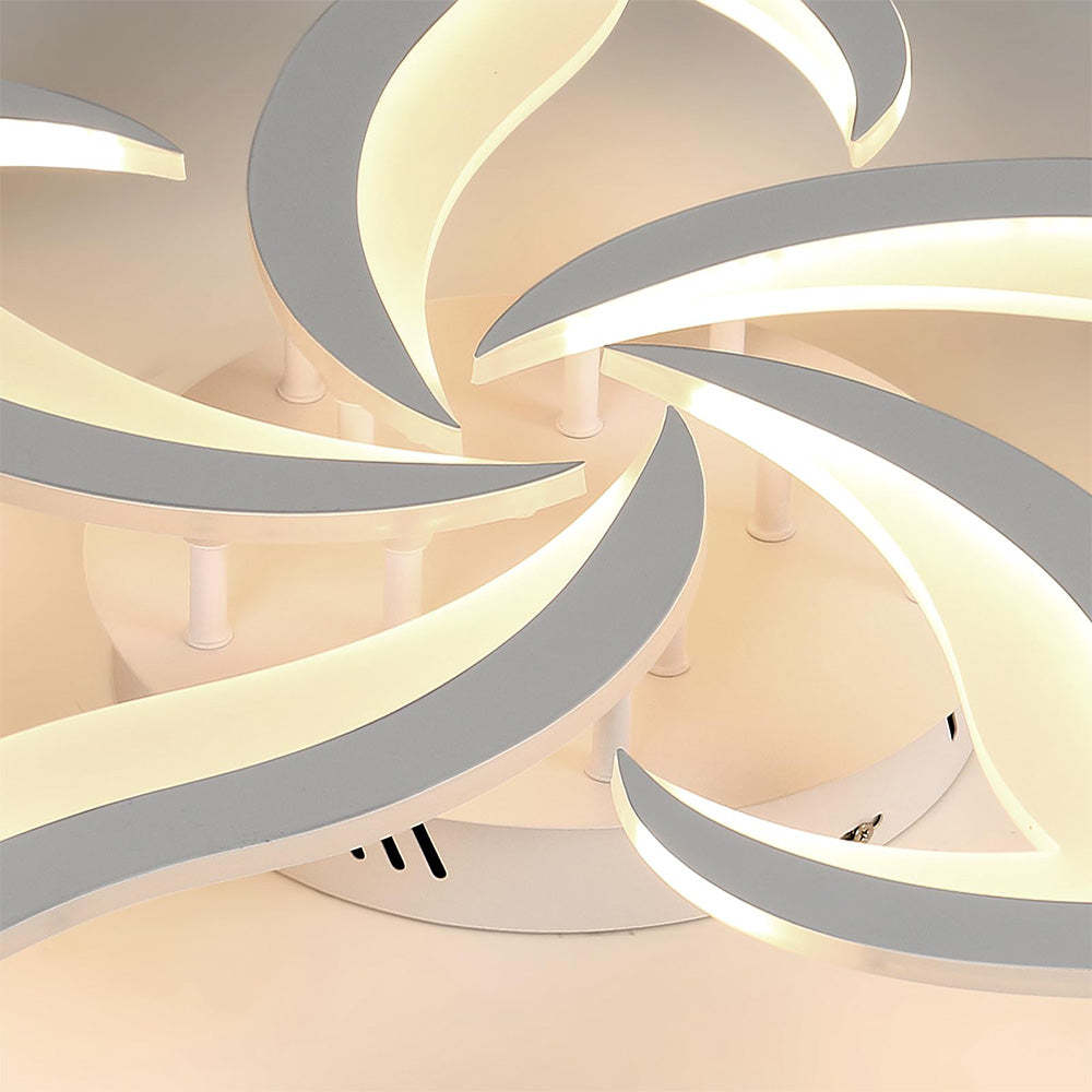 Modern Flower Shape Iron LED Ceiling Light For Bedroom