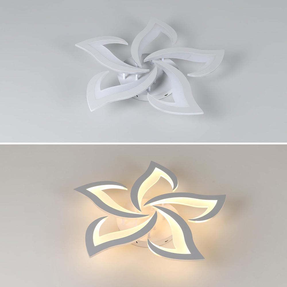Modern Flower Shape Iron LED Ceiling Light For Bedroom