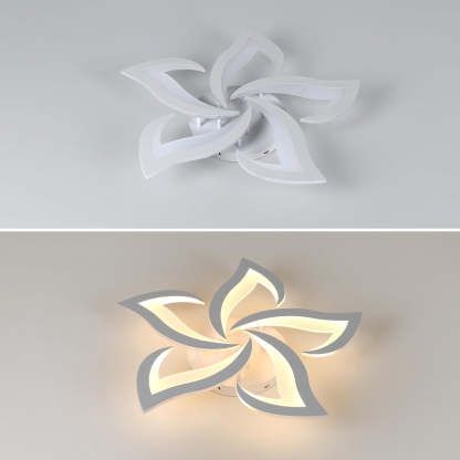 Modern Flower Shape Iron LED Ceiling Light For Bedroom