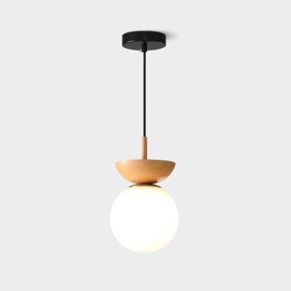 Contemporary Wood Pendant Light