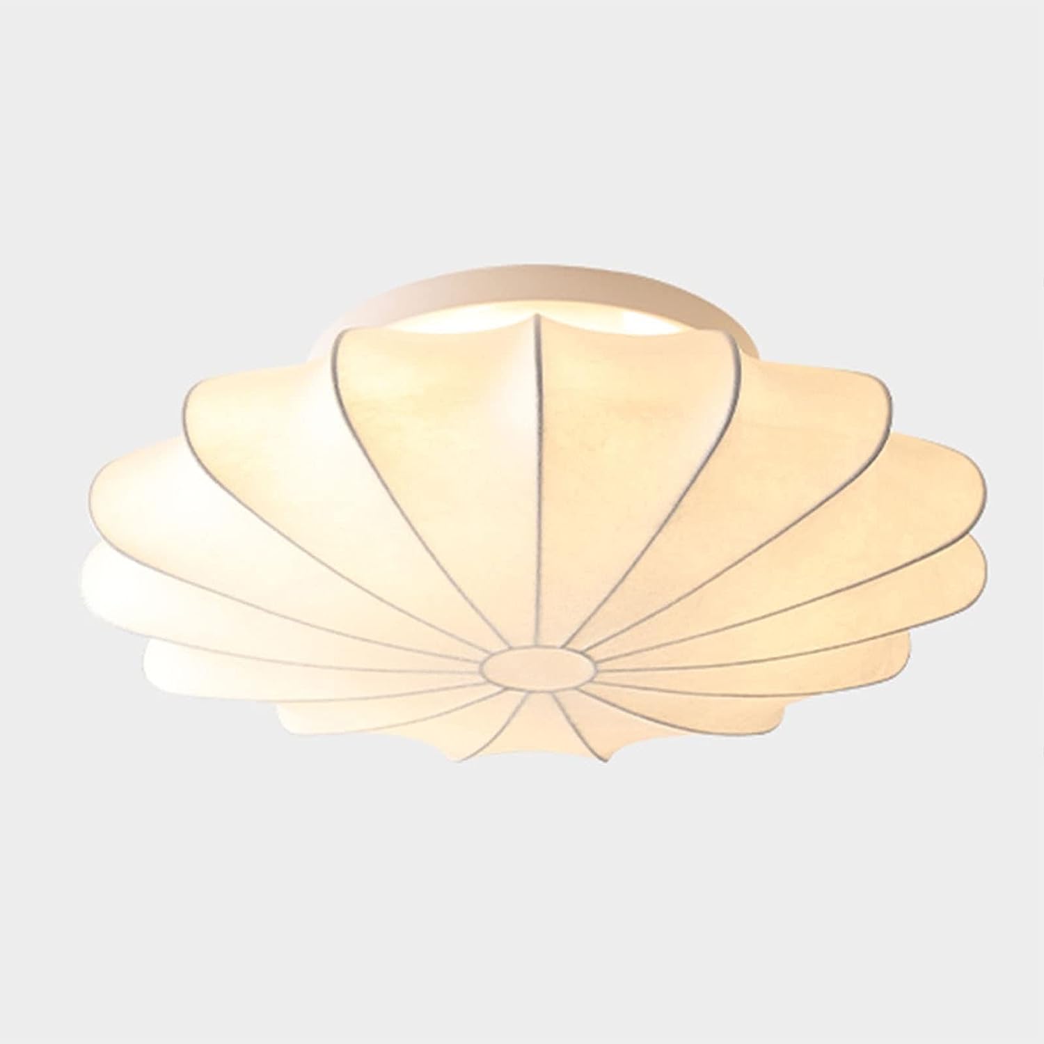 White Silk Flush Mount Ceiling Light -Homdiy