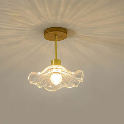 Art Deco Glass Semi Flush Hallway Entry Ceiling Lighting