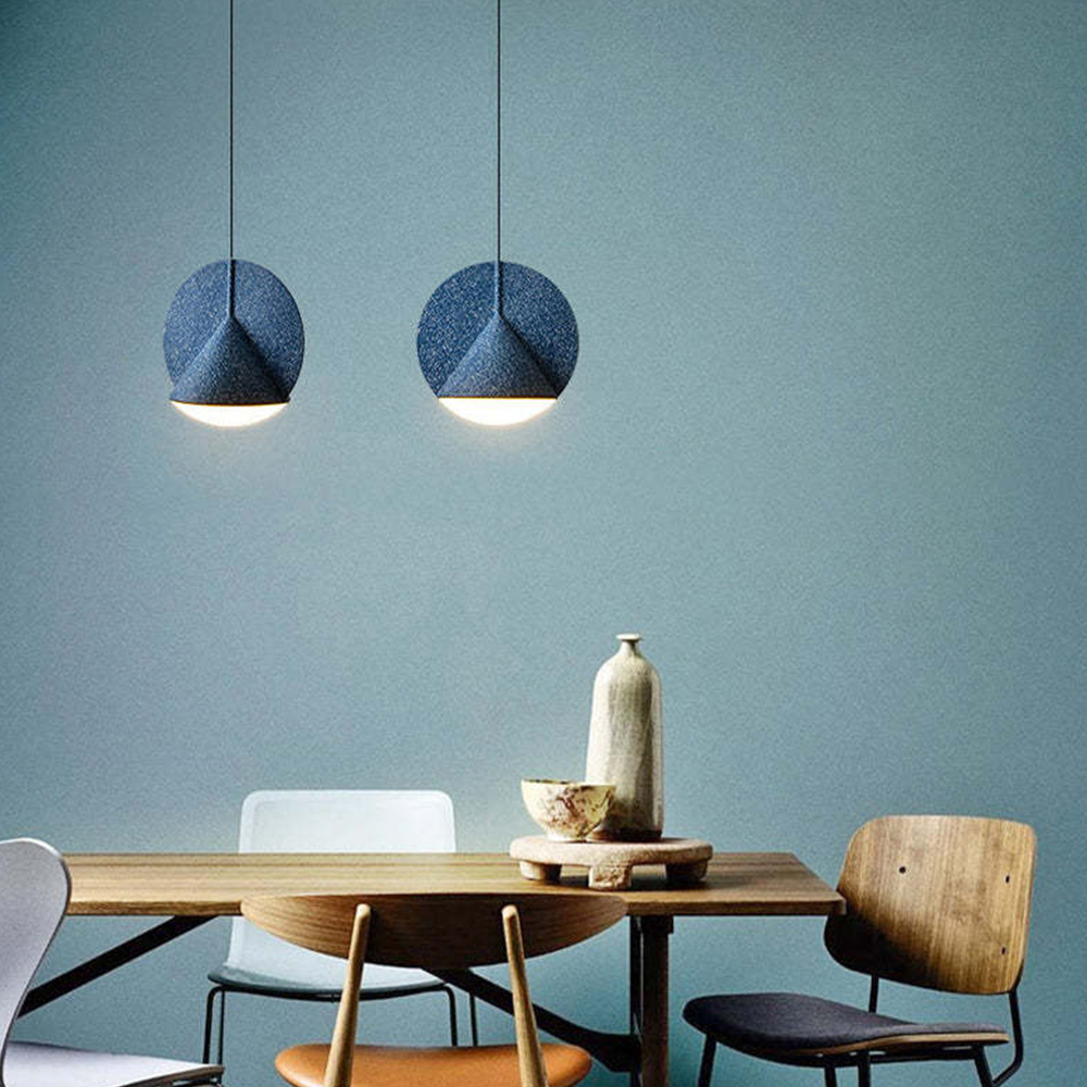 Macaron Industrial Resin LED Pendant Lights For Dining Room