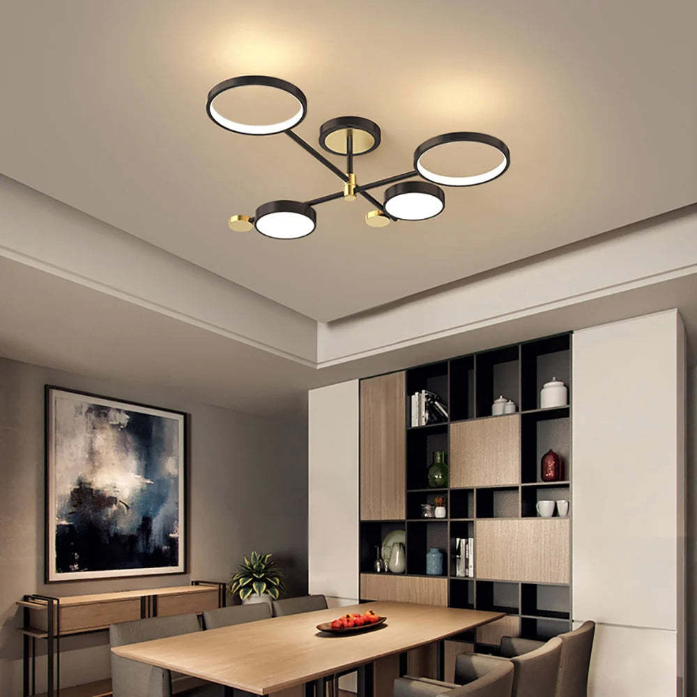 Lampsmodern Ceiling Lights Modern Rings LED Living Room Ceiling Light