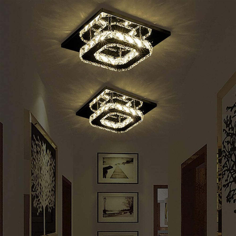 Contemporary Luxurious Crystal Hallway LED Ceiling Lights