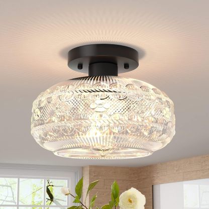 Luxury Metal Glass Round Ceiling Light