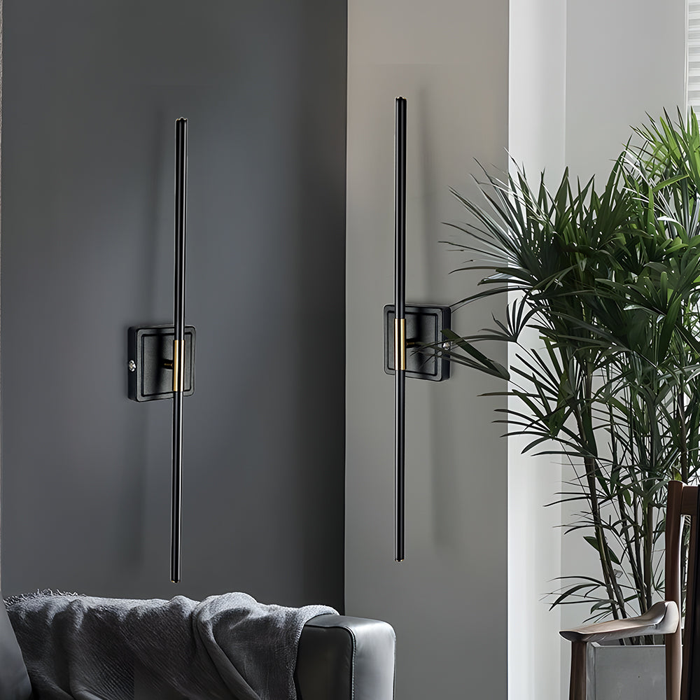 Set of 2 Industrial Black Iron LED Rechargeable Wall Light For Living Room