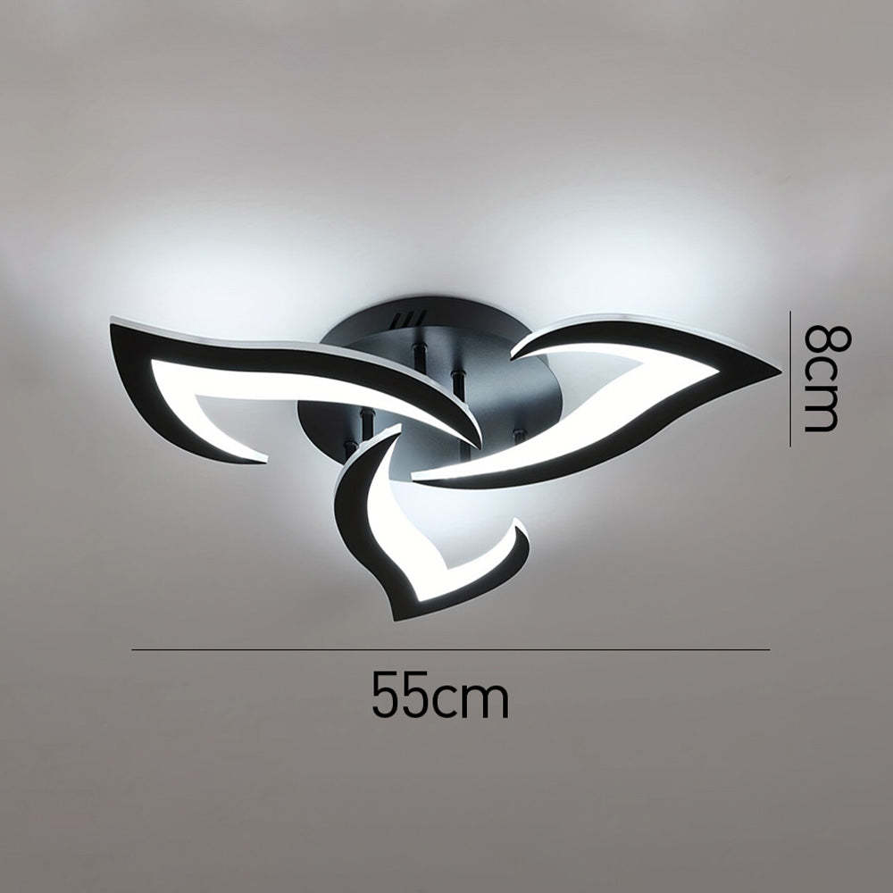 Modern Flower Shape Iron LED Ceiling Light For Bedroom