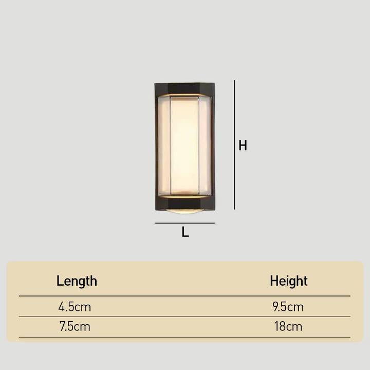 LED Waterproof Up and Down Black Outdoor Wall Lighting