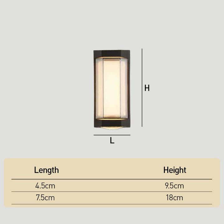 LED Waterproof Up and Down Black Outdoor Wall Lighting