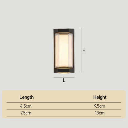 LED Waterproof Up and Down Black Outdoor Wall Lighting