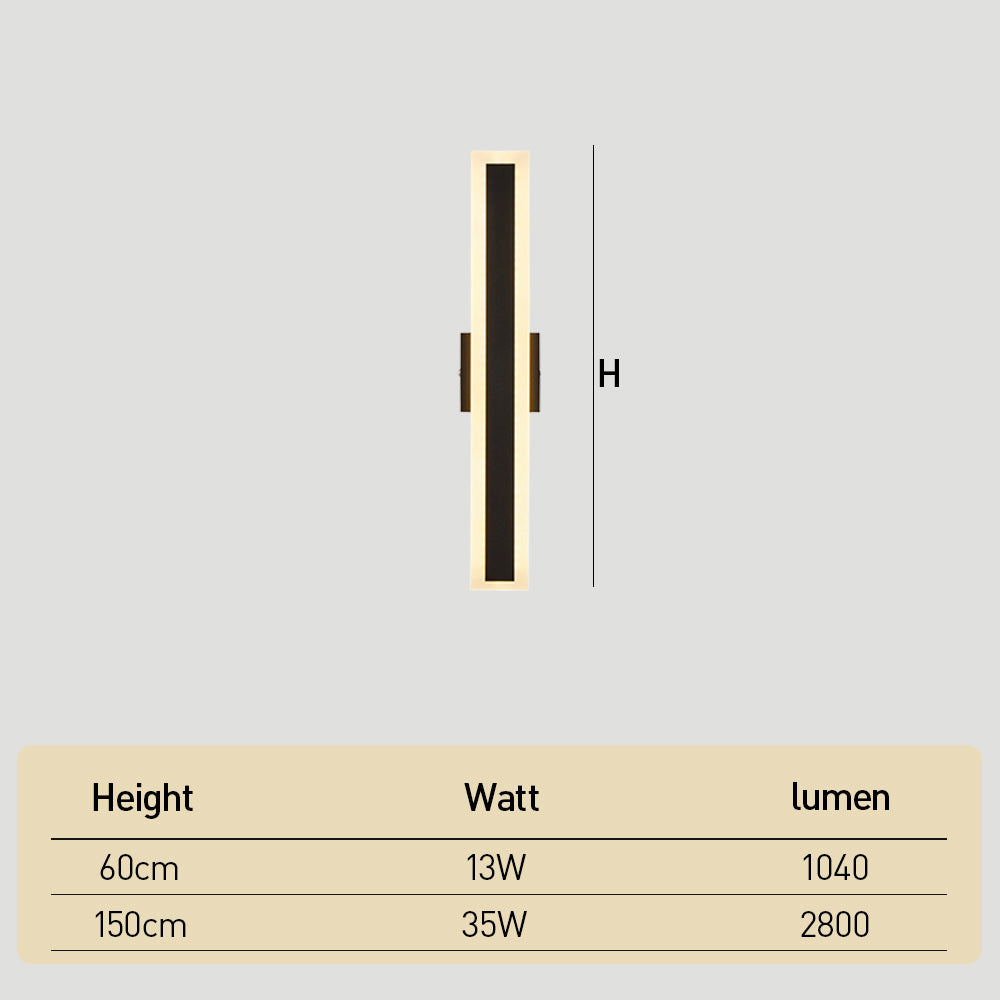 Sleek Architectural Vertical Rectangle Frame Front Door Lights for Luxury House Entrance