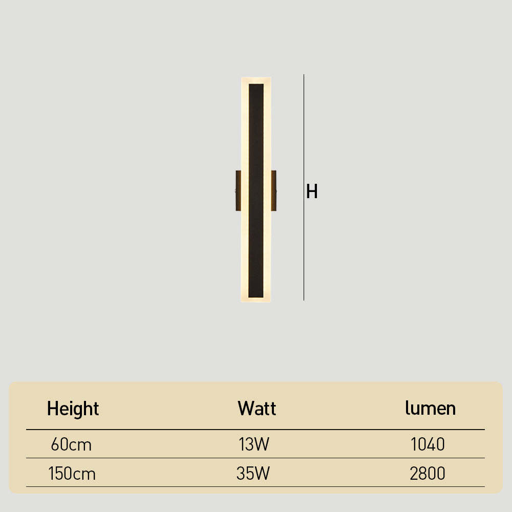 Sleek Architectural Vertical Rectangle Frame Front Door Lights for Luxury House Entrance