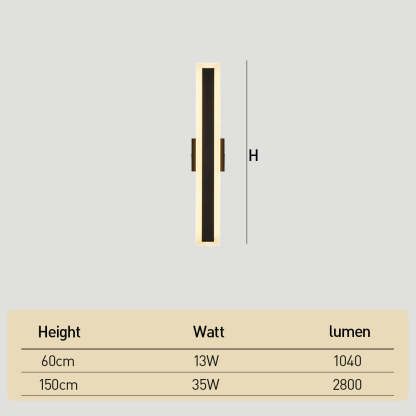 Sleek Architectural Vertical Rectangle Frame Front Door Lights for Luxury House Entrance