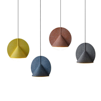 Macaron Industrial Resin LED Pendant Lights For Dining Room