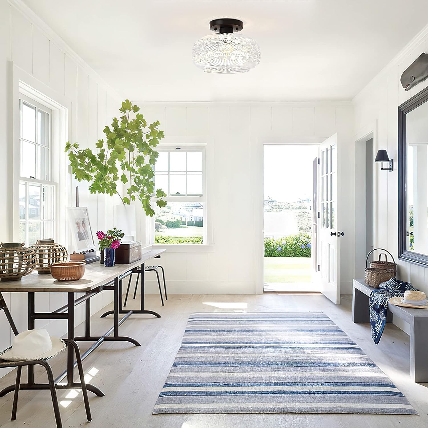 Luxury Metal Glass Round Ceiling Light