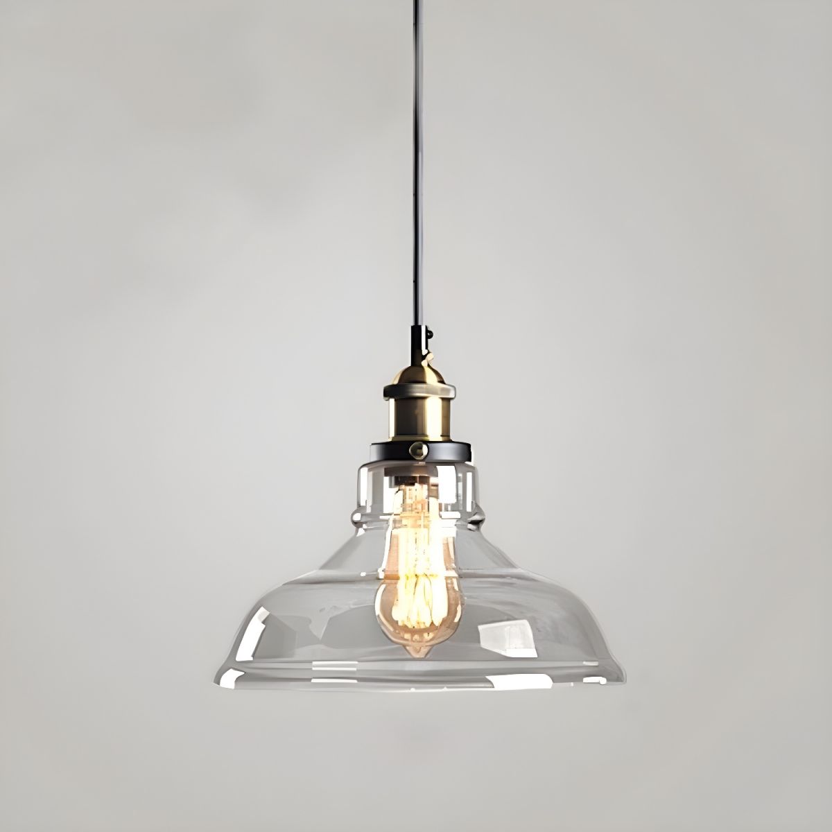 Nordic Simple Clear Glass Bedside Pendant Lighting