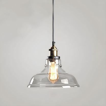 Nordic Simple Clear Glass Bedside Pendant Lighting