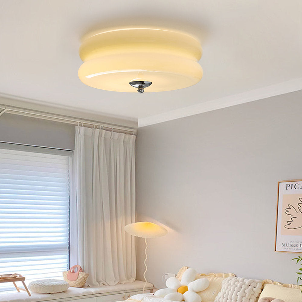 Art LED Glass Flush Mount Ceiling Lights -Homdiy