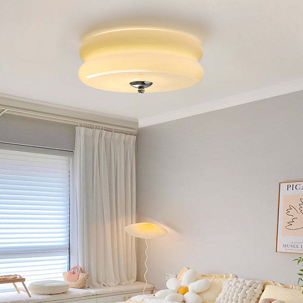 Art LED Glass Flush Mount Ceiling Lights -Homdiy