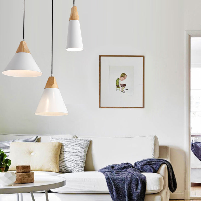 Wood Minimalist Farmhouse Pendant Light