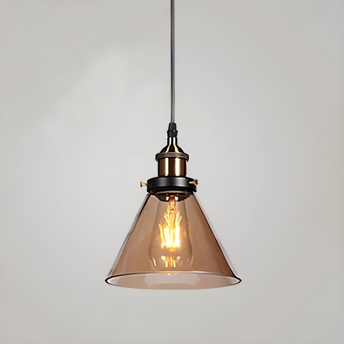 Nordic Simple Clear Glass Bedside Pendant Lighting