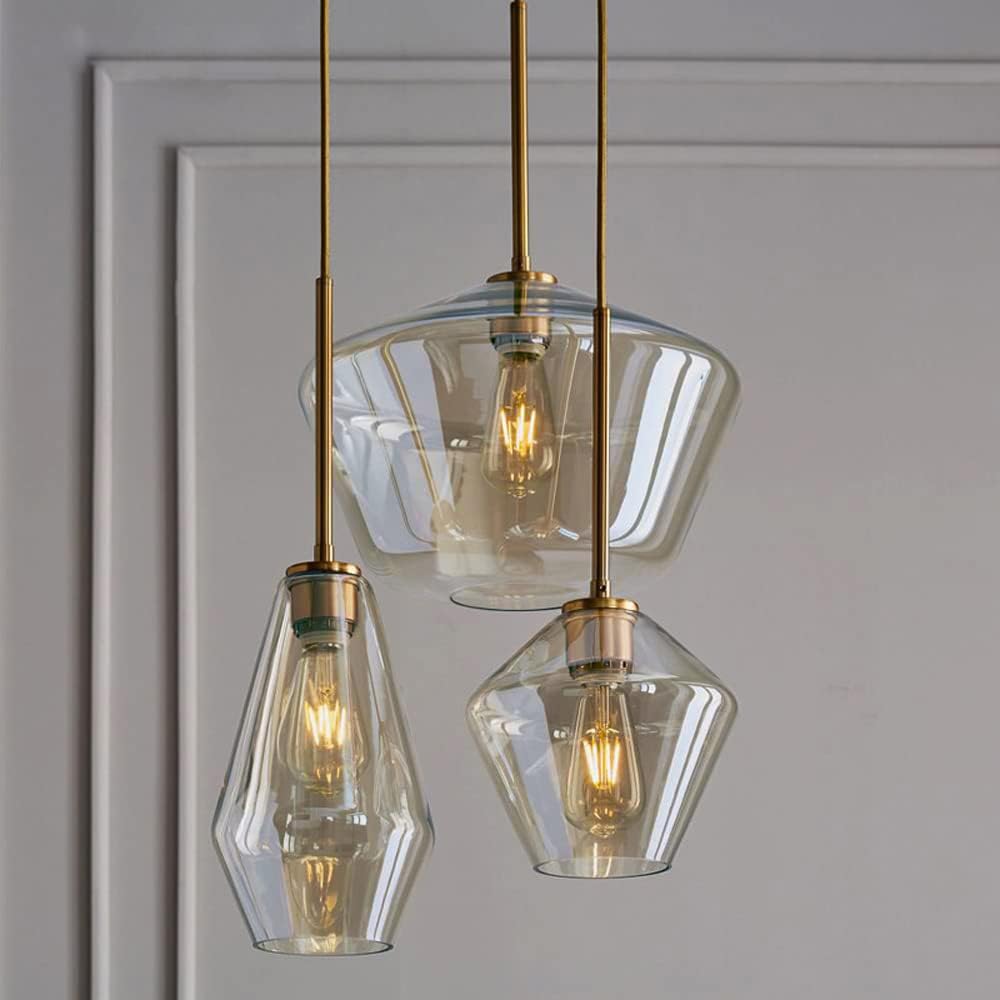 Art Deco Glass Kitchen Pendant Light