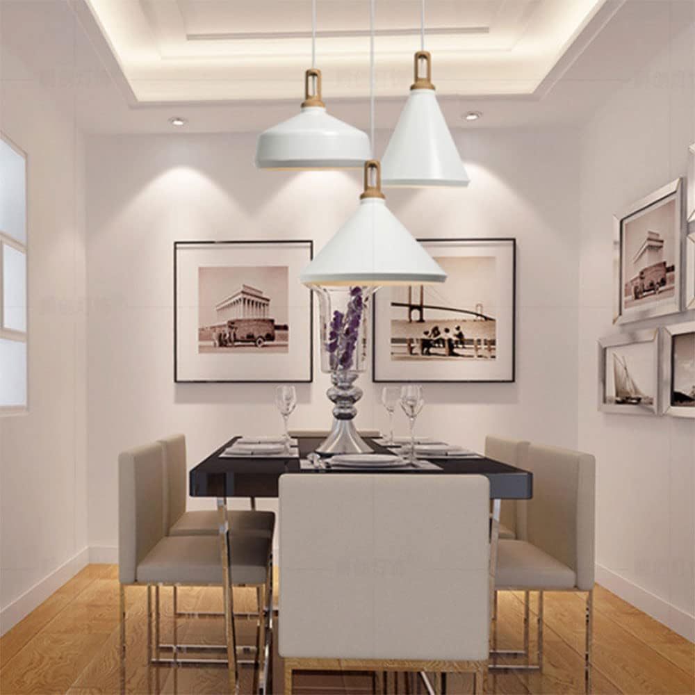 Modern Black Geometry Aluminum Pendant Light For Kitchen