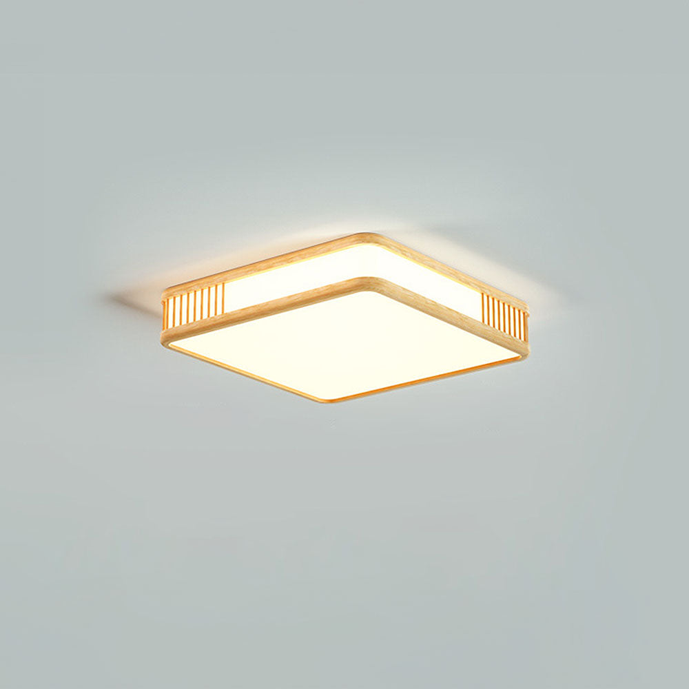 Modern Acrylic Wooden Square LED Ceiling Light