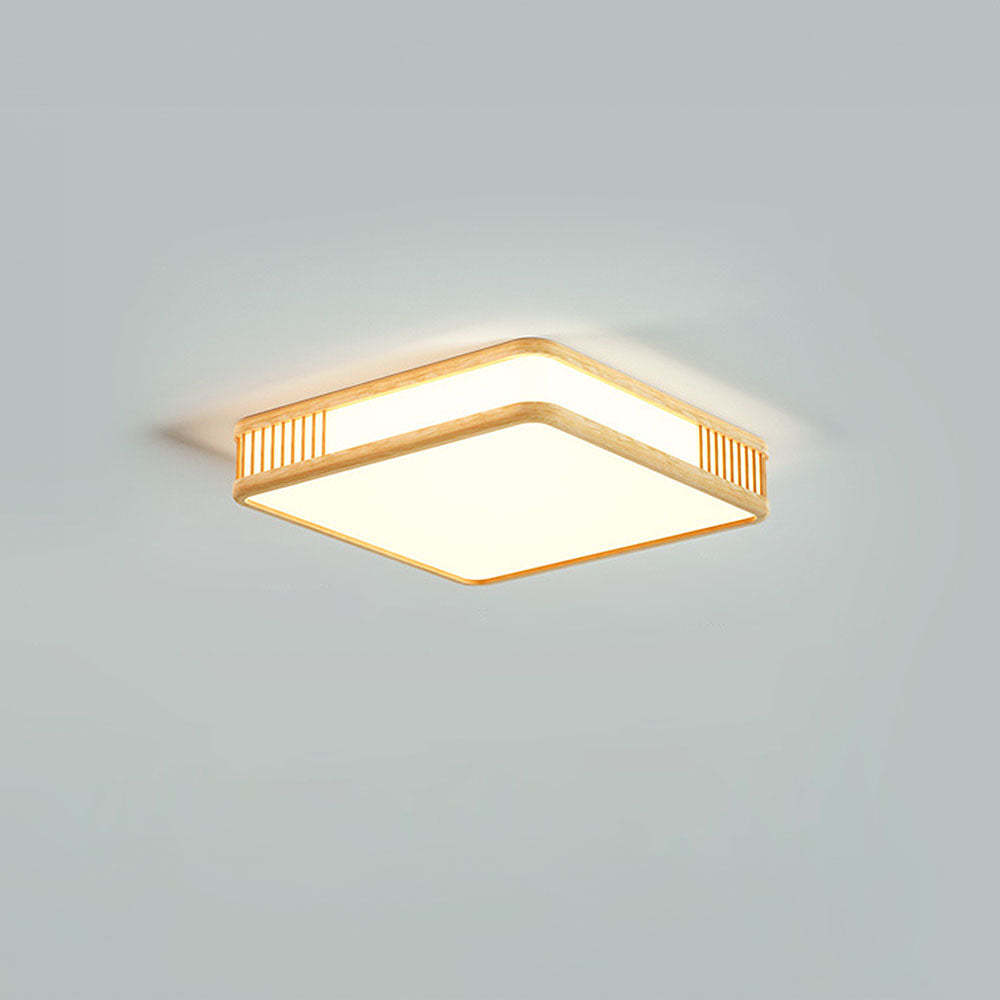 Modern Acrylic Wooden Square LED Ceiling Light