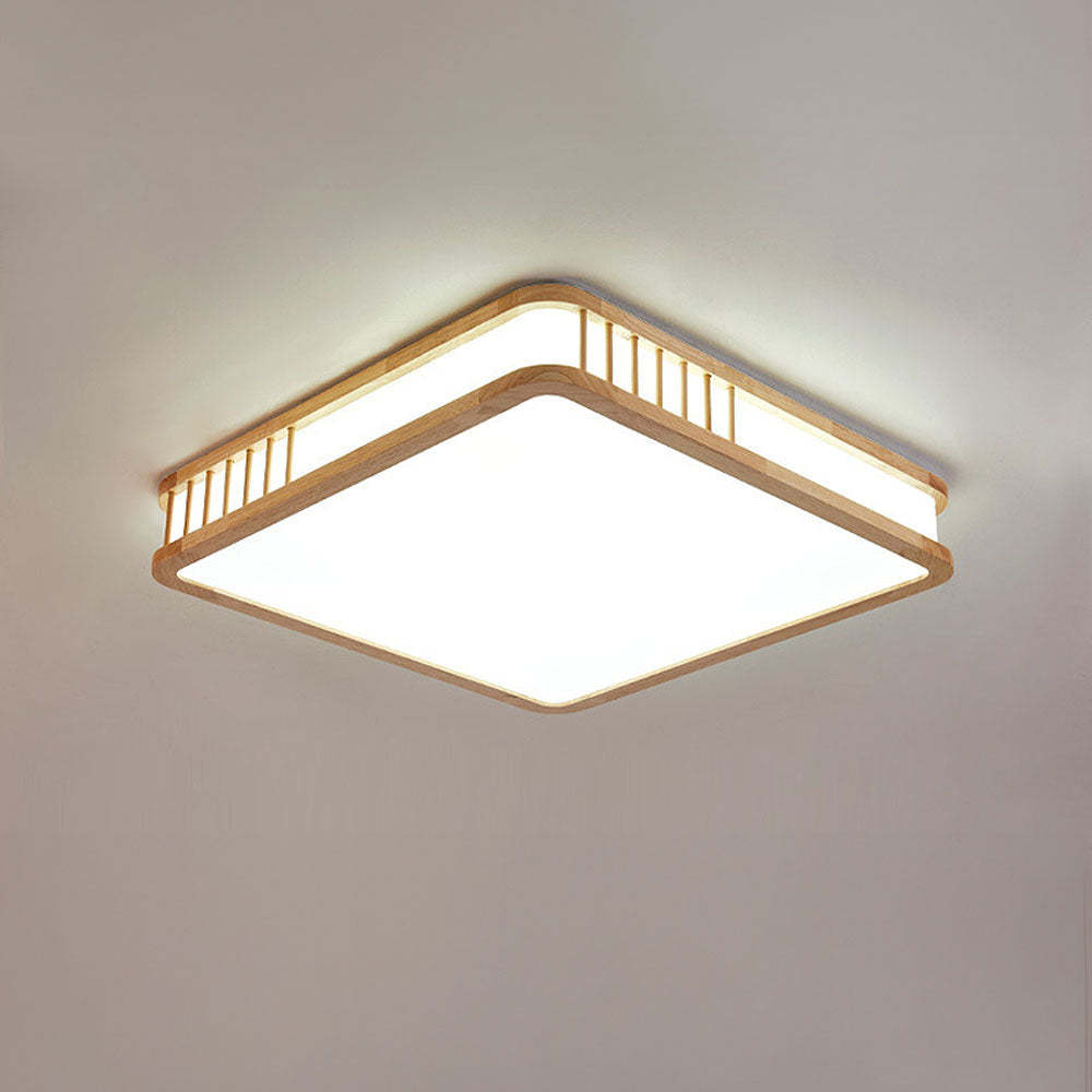 Modern Acrylic Wooden Square LED Ceiling Light