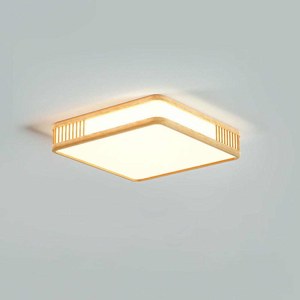 Modern Acrylic Wooden Square LED Ceiling Light