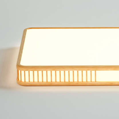 Modern Acrylic Wooden Square LED Ceiling Light
