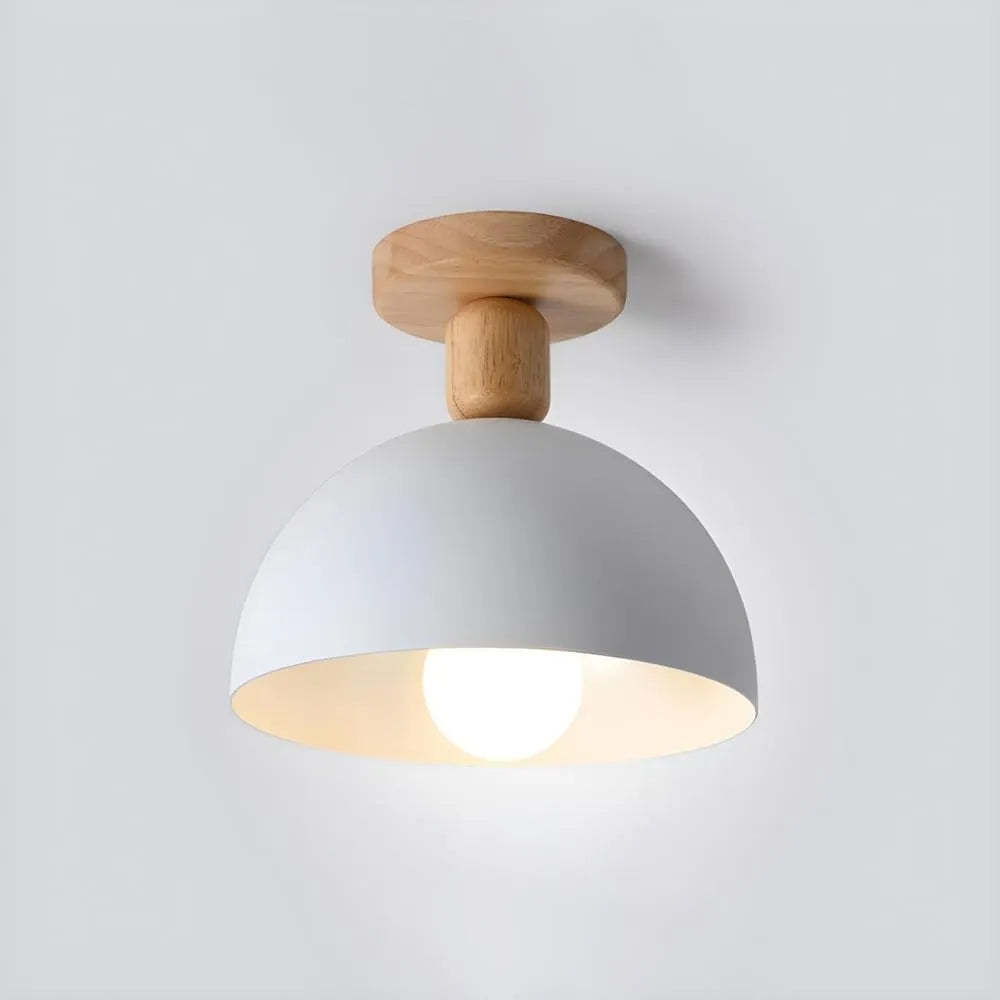 Modern Minimalist Round Semi-Flush Mount Hallway Ceiling Light