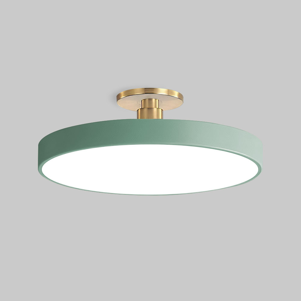 Simple Circular LED Semi Flush Mount Ceiling Light