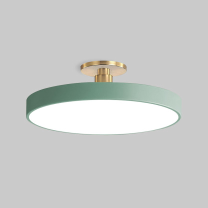 Simple Circular LED Semi Flush Mount Ceiling Light