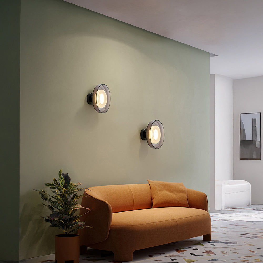 Nordic Minimalist Glass Round LED Hallway Wall Sconce