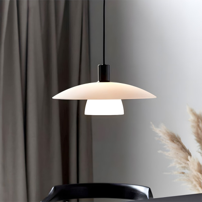 Modern Art White Glass Pendant Lights For Dining Room