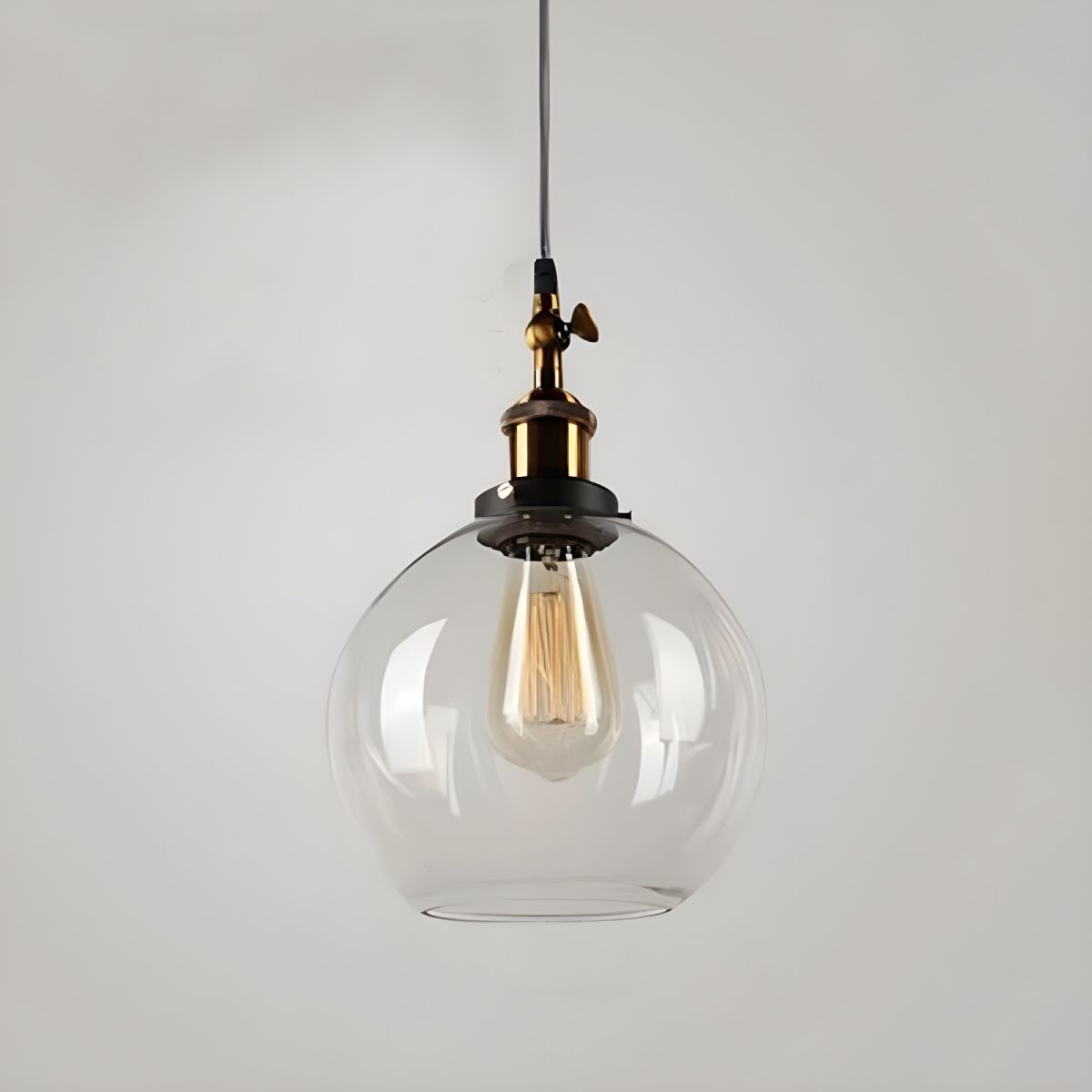 Nordic Simple Clear Glass Bedside Pendant Lighting