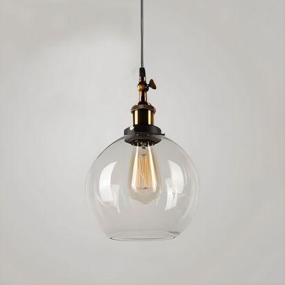 Nordic Simple Clear Glass Bedside Pendant Lighting