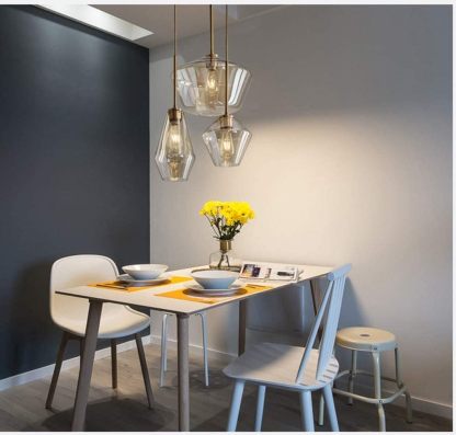 Art Deco Glass Kitchen Pendant Light