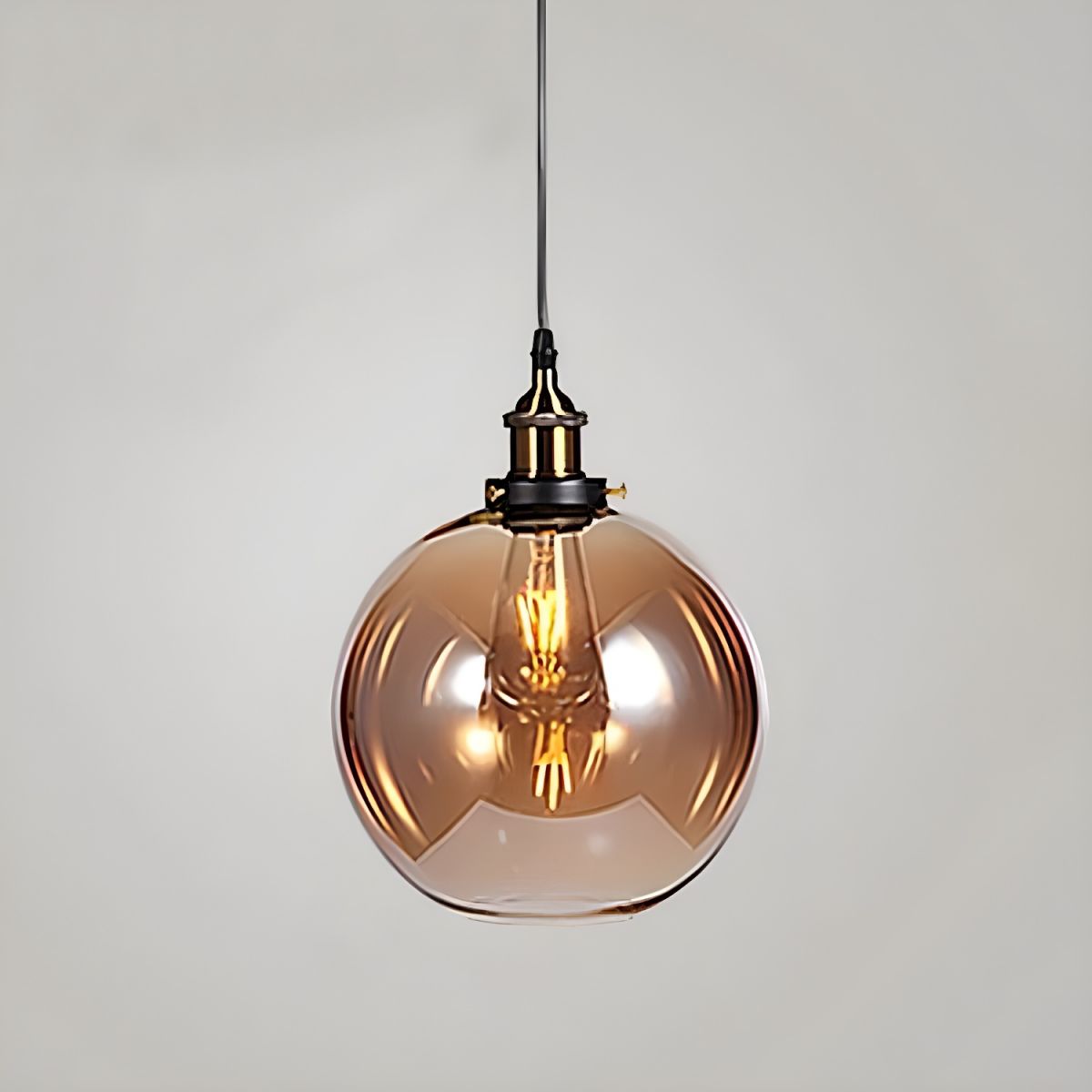 Nordic Simple Clear Glass Bedside Pendant Lighting