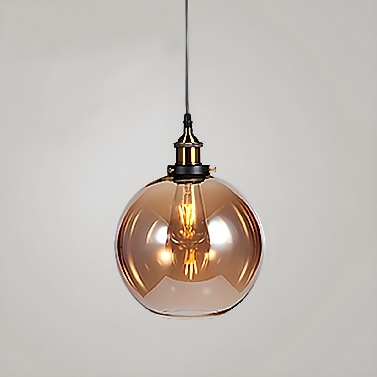 Nordic Simple Clear Glass Bedside Pendant Lighting