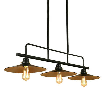 Industrial Black Ceiling Light For Kitchen Island