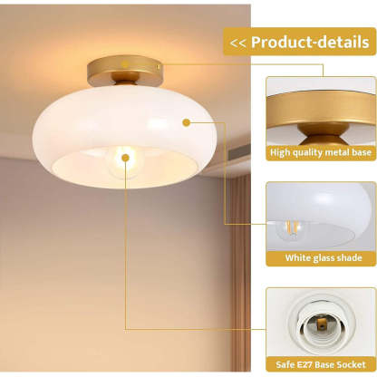 Modern Minimalist Glass Living Room Ceiling Light