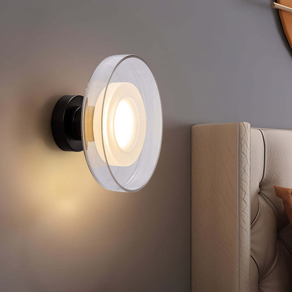 Nordic Minimalist Glass Round LED Hallway Wall Sconce