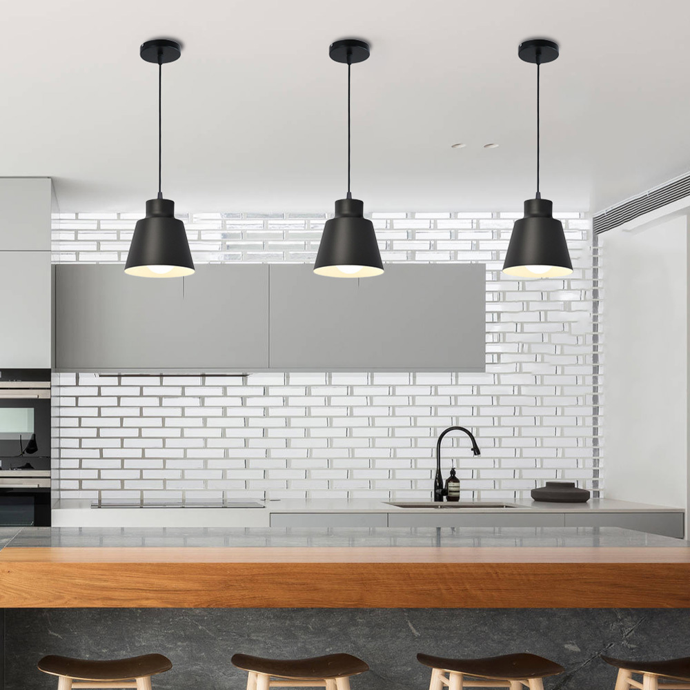 Minimal Decor Round Iron Pendant Lights For Kitchen