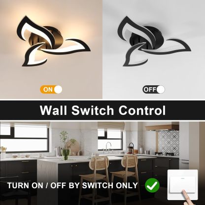 Modern Flower Shape Iron LED Ceiling Light For Bedroom