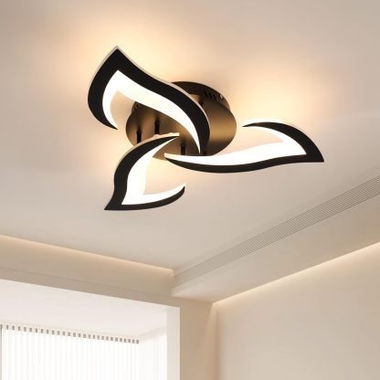Modern Flower Shape Iron LED Ceiling Light For Bedroom